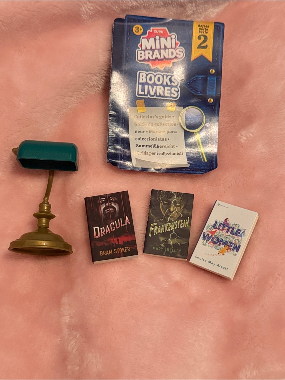 Zuru Mini Brands Books Series 2 Dracula, Frankenstein, Little Women, and Lamp